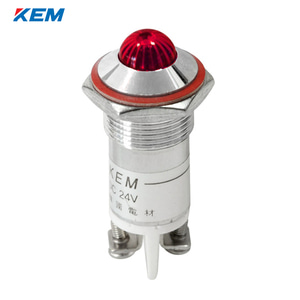 한국전재 KEM LED 인디케이터 16파이 볼트형 고휘도 AC220V 적색 KLHRAU-16A220RT