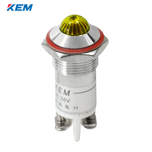 한국전재 KEM LED 인디케이터 16파이 볼트형 고휘도 AC110V 황색 KLHRAU-16A110YT
