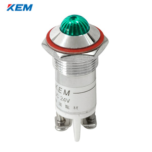 한국전재 KEM LED 인디케이터 16파이 볼트형 고휘도 AC220V 녹색 KLHRAU-16A220GT