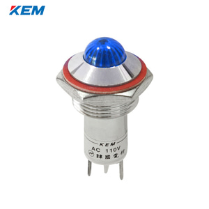 한국전재 KEM LED 인디케이터 16파이 고휘도 AC110V 청색 KLHRAU-16A110B