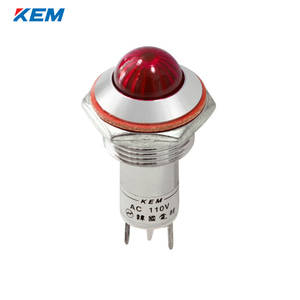 한국전재 KEM LED 인디케이터 16파이 고휘도 AC110V 적색 KLHRANU-16A110R