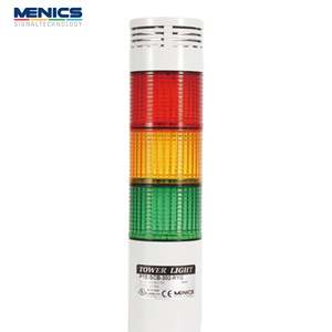메닉스 56파이 LED 타워등 점등 부저 3단 AC 90-240V PTE-AMB-3FF-RYG
