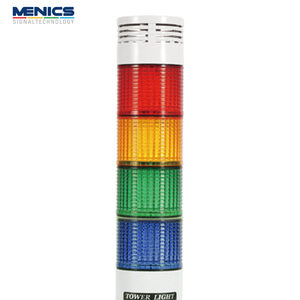 메닉스 56파이 LED 타워등 점등 점멸 부저 4단 AC90-240V PTE-APX-4FF-RYGB