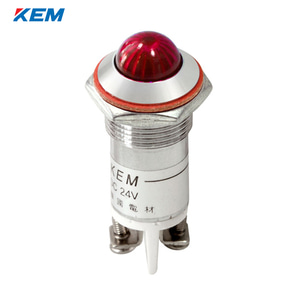 한국전재 KEM LED 인디케이터 16파이 볼트형 고휘도 AC110V 적색 KLHRANU-16A110RT