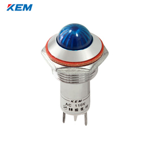 한국전재 KEM LED 인디케이터 16파이 고휘도 AC110V 청색 KLHRANU-16A110B