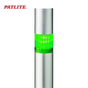 페트라이트 시그널 타워램프 부저 40파이 1단 실버본체 LED 녹색 LR4-102WJBU-G DC24V