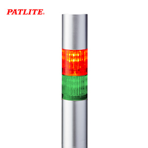 페트라이트 시그널 타워램프 부저 40파이 2단 실버본체 LED LR4-202WJBU-RG DC24V