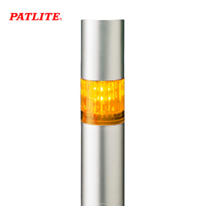페트라이트 시그널 타워램프 부저 40파이 1단 실버본체 LED 황색 LR4-102WJBU-Y DC24V