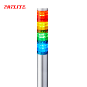 페트라이트 시그널 타워램프 40파이 4단 실버본체 LED 원형브래킷 LR4-402PJNU-RYGB DC24V