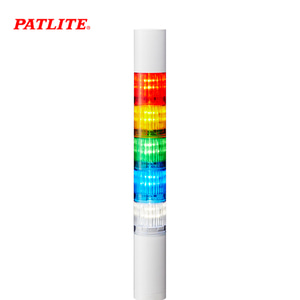 페트라이트 시그널 타워램프 부저 40파이 5단 화이트본체 LED 각도조절 브래킷 LR4-502QJBW-RYGBC DC24V