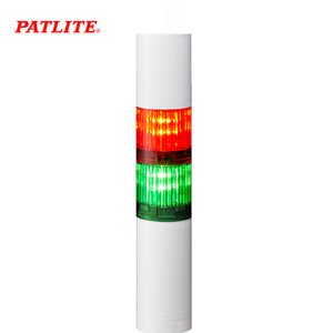 페트라이트 시그널 타워램프 부저 40파이 2단 화이트본체 LED 적색 녹색 직접취부형 LR4-2M2WJBW-RG AC100-240V