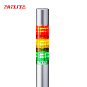 페트라이트 시그널 타워램프 부저 40파이 3단 실버본체 LED LR4-302WJBU-RYG DC24V