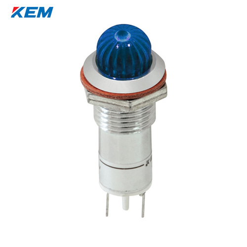 한국전재 KEM LED 인디케이터 12파이 고휘도 DC12V 청색 KLCRAU-12D12B