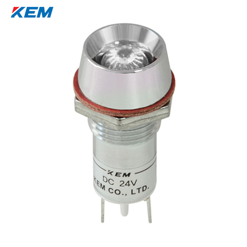 한국전재 KEM LED 인디케이터 12파이 고휘도 AC110V 백색 KLRAU-12A110W
