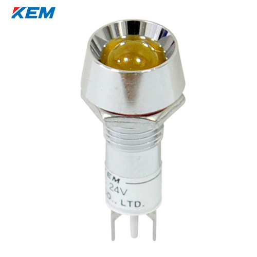 한국전재 KEM LED 인디케이터 10파이 일반휘도 AC220V 황색 KLB-10A220Y