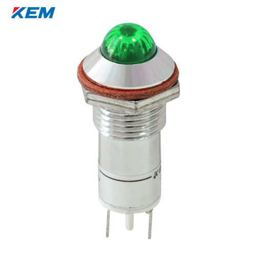 한국전재 KEM LED 인디케이터 12파이 고휘도 DC24V 녹색 KLHRAU-12D24G