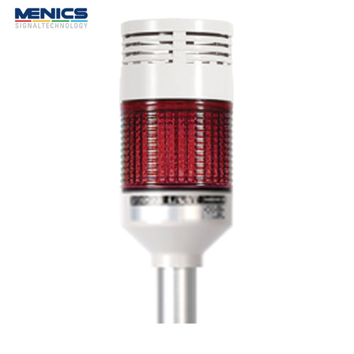 메닉스 56파이 LED 타워등 점등 부저 1단 AC DC 겸용 24V PTE-DWB-102-R