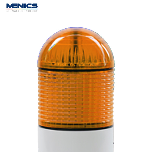 메닉스 56파이 LED 돔 스타일 표시등 점등 1단 AC 90-240V 황색 PTD-APF-1FF-Y