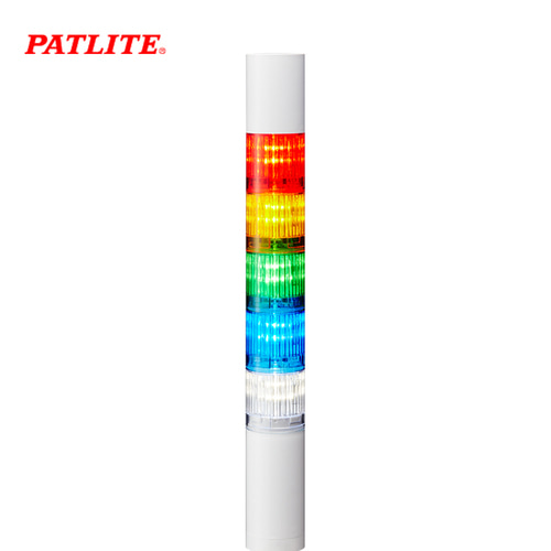페트라이트 시그널 타워램프 부저 40파이 5단 화이트본체 LED L브래킷 LR4-502LJBW-RYGBC DC24V
