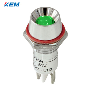 한국전재 KEM LED 인디케이터 10파이 일반휘도 AC110V 녹색 KL-10A110G 100개단위