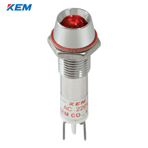한국전재 KEM LED 인디케이터 8파이 고휘도 DC48V 적색 KLRAU-08D48-R