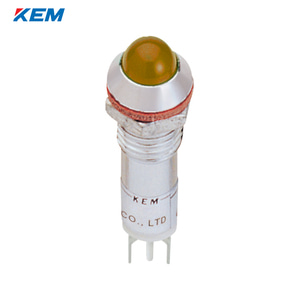 한국전재 KEM LED 인디케이터 10파이 일반휘도 AC110V 황색 KLH-10A110Y
