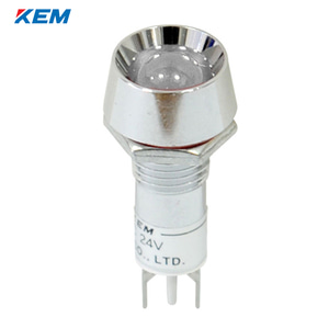 한국전재 KEM LED 인디케이터 10파이 일반휘도 DC24V 백색 적색점등 KLB-10D24W