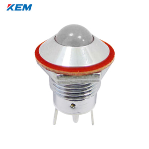 한국전재 KEM LED 인디케이터 12파이 일반휘도 DC3V 백색 적색점등 KLH-12D03W