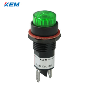 한국전재 KEM LED 인디케이터 12파이 플라스틱 고휘도 AC220V 녹색 KLPU-12A220G