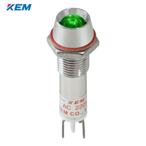 한국전재 KEM LED 인디케이터 8파이 고휘도 DC48V 녹색 KLRAU-08D48-G