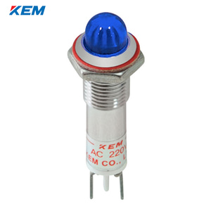 한국전재 KEM LED 인디케이터 8파이 고휘도 DC48V 청색 KLCRAU-08D48-B