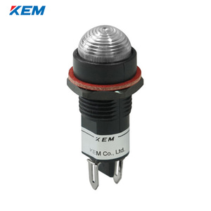 한국전재 KEM LED 인디케이터 12파이 플라스틱 고휘도 DC12V 백색 KLPRBU-12D12W