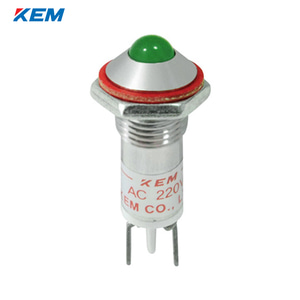 한국전재 KEM LED 인디케이터 8파이 일반휘도 AC110V 녹색 KLH-08A110G