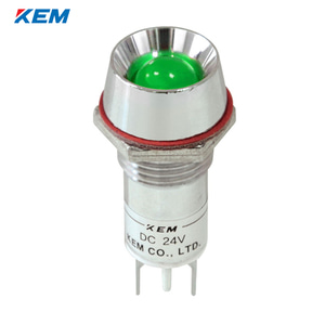 한국전재 KEM LED 인디케이터 12파이 일반휘도 AC110V 녹색 KL-12A110G 50개단위