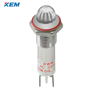 한국전재 KEM LED 인디케이터 8파이 고휘도 DC5V 백색 KLCRAU-08D05-W