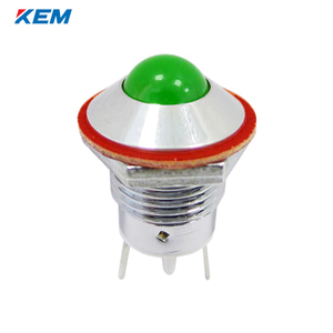 한국전재 KEM LED 인디케이터 12파이 일반휘도 DC3V 녹색 KLH-12D03G