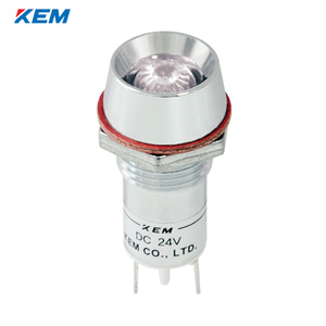 한국전재 KEM LED 인디케이터 12파이 고휘도 DC24V 청색 KLU-12D24W