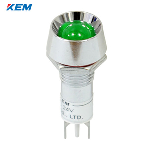 한국전재 KEM LED 인디케이터 10파이 일반휘도 DC5V 녹색 KLB-10D05G