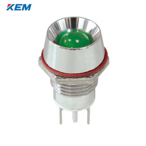 한국전재 KEM LED 인디케이터 12파이 일반휘도 DC3V 녹색 KL-12D03G 50개단위