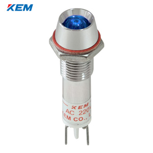 한국전재 KEM LED 인디케이터 8파이 고휘도 DC3V 청색 KLRAU-08D03-B