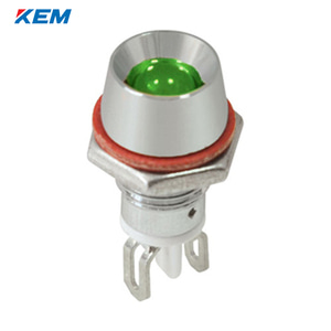 한국전재 KEM LED 인디케이터 8파이 일반휘도 DC3V 녹색 KL-08D03G 100개단위