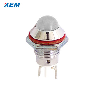 한국전재 KEM LED 인디케이터 10파이 일반휘도 DC5V 백색 적색점등 KLH-10D05W
