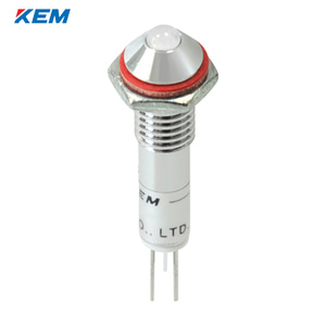 한국전재 KEM LED 인디케이터 6Φ 6파이 AC110V 백색 적색점등 KLH-06A110W