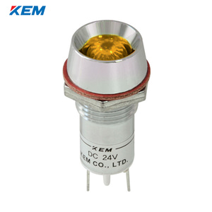 한국전재 KEM LED 인디케이터 12파이 고휘도 AC110V 황색 KLRAU-12A110Y
