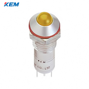 한국전재 KEM LED 인디케이터 12파이 일반휘도 AC110V 황색 KLH-12A110Y