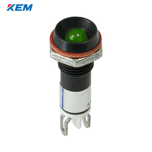 한국전재 KEM LED 인디케이터 8파이 일반휘도 DC12V 녹색 KLJS-08D12G