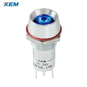 한국전재 KEM LED 인디케이터 12파이 고휘도 DC48V 청색 KLU-12D48B