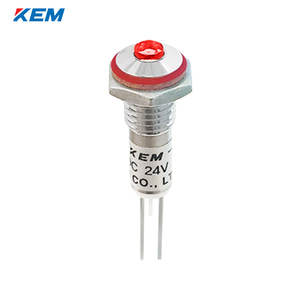 한국전재 KEM LED 인디케이터 6Φ 6파이 고휘도 DC48V 적색 KLXU-06D48R