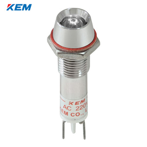 한국전재 KEM LED 인디케이터 8파이 고휘도 DC48V 백색 KLRAU-08D48-W