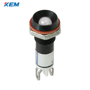 한국전재 KEM LED 인디케이터 8파이 일반휘도 DC3V 백색 적색점등 KLJS-08D03W